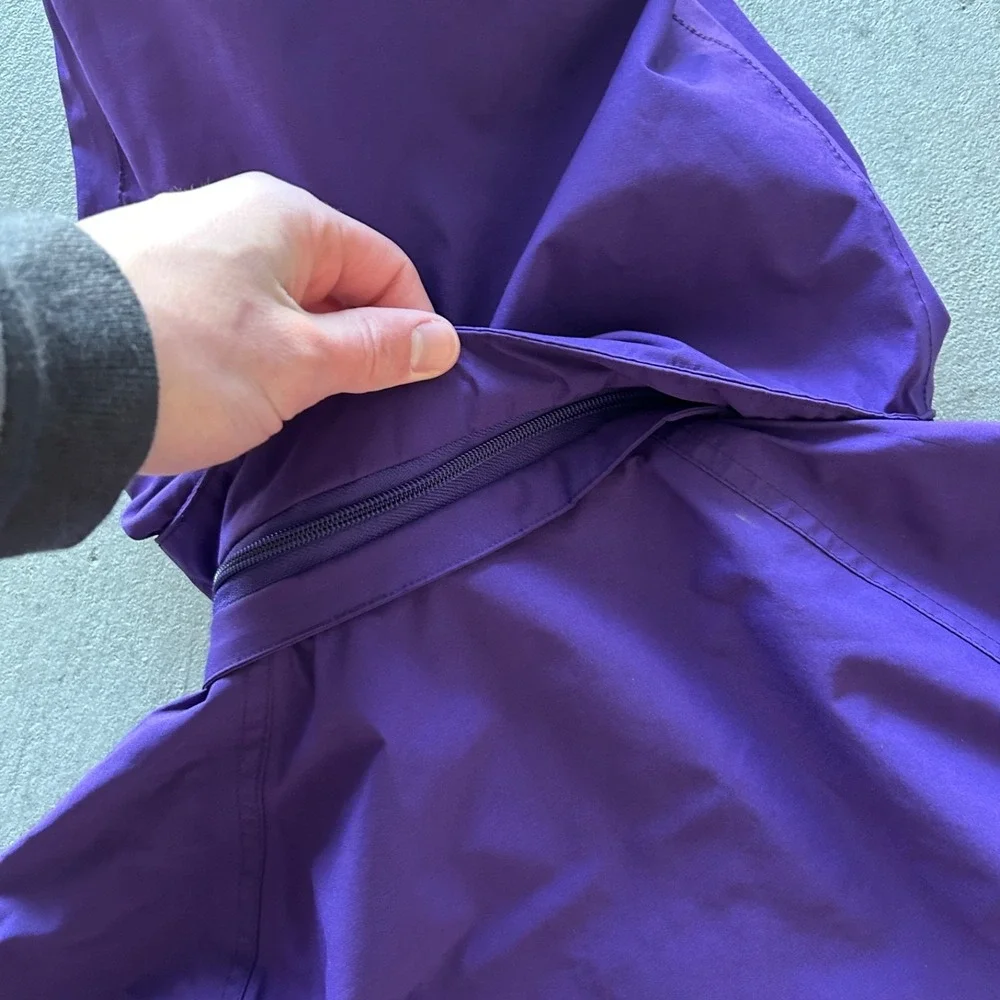 Vintage‎ Eddie Bauer Jacket Women's Small Purple Full Zip Parka Hooded Gore Tex